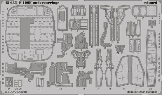 Eduard 48685 F-100F undercarriage