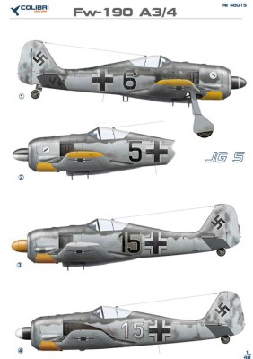 Colibri decals 48015 Fw-190 A3 JG 5 1/48