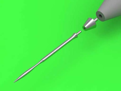 Master AM-32-090 Dassault Mirage III - Pitot Tube (with adapter for Italeri kit)