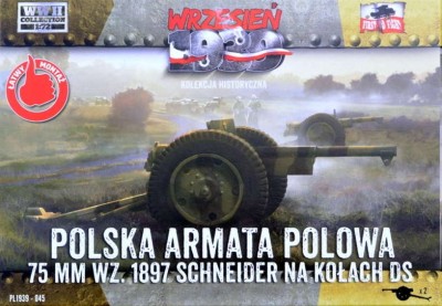 First To Fight FTF-72045 Schneider 75mm Polish Field Cannon DS wheels 1/72