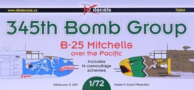 DK Decals 72041 B-25 Mitchells over the Pacific (14x camo) 1/72