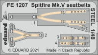 Eduard FE1207 Spitfire Mk.V seatbelts STEEL (EDU/SP.H.) 1/48