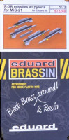 Eduard 672240 BRASSIN 1/72 R-3R missiles w/ pylons for MiG-21