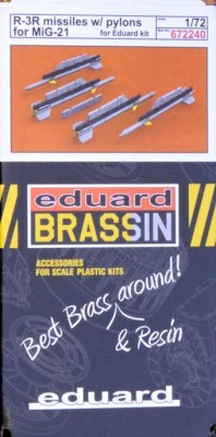 Eduard 672240 BRASSIN 1/72 R-3R missiles w/ pylons for MiG-21