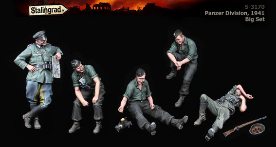 Stalingrad 3170 Panzer Division, 1941 Big Set 5 figures 1:35