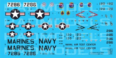 HAD 72255 Decal F-4J US NAVAL Air Test Center 1/72