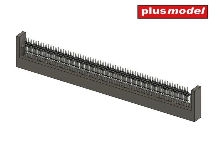 Plusmodel DP3047 12.7 mm cartridges in belts (6 pcs.) 1/35