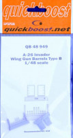 Quickboost QB48 949 A-26 Invader wing gun barrels type B (ICM) 1/48