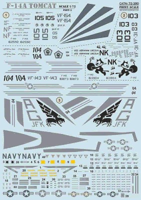 Print Scale 72-390 Tomcat F-14 A Part 3 1/72