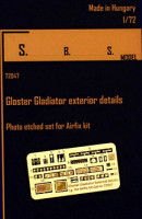 SBS model 72047 Gloster Gladiator - exterior PE set (AIRF) 1/72