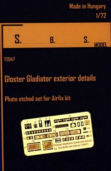 Sbs Model 72047 Gloster Gladiator - exterior PE set (AIRF) 1/72