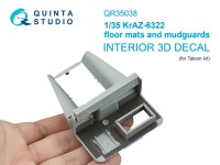 Quinta studio QR35038 Коврик напольный и брызговики для модели КрАЗ-6322 (Takom)  1/35