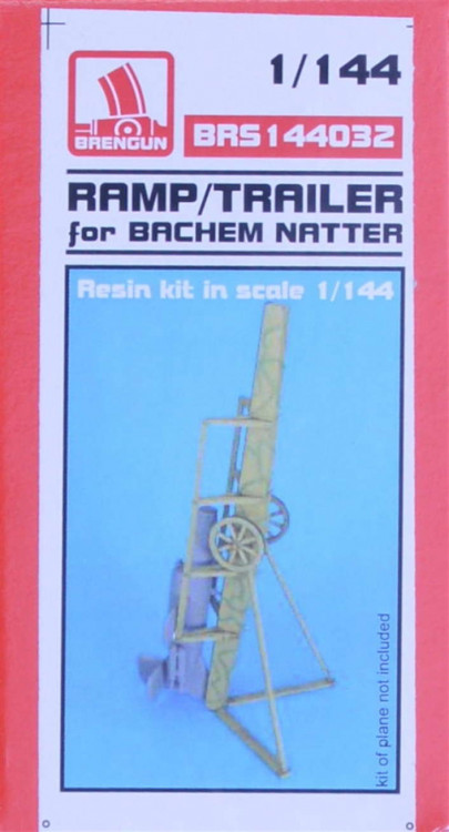 Brengun BRS144032 Bachem Natter RAMP/TRAILER (resin kit) 1/144