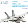 Quinta studio QD32080 F/A-18E (для модели Trumpeter) 3D Декаль интерьера кабины 1/32
