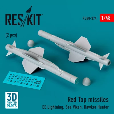 Reskit 48374 Red Top missiles (EE Lightning, Sea Vixen) 1/48