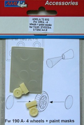 AML AMLA72032 Fw 190 A-4 wheels &amp; paint Маски (ZVE) 1/72