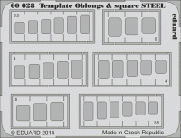 Eduard 00028 Template oblongs & square STEEL