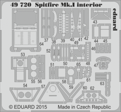 Eduard 49720 Spitfire Mk.I interior S.A. 1/48