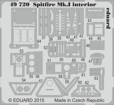 Eduard 49720 Spitfire Mk.I interior S.A. 1/48