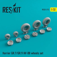 Reskit RS32-0212 Harrier GR.7/GR.9/AV-8B wheels set 1/32