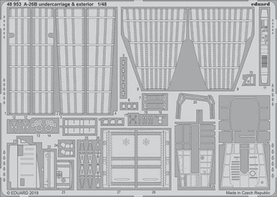 Eduard 48953 A-26B undercarriage &amp; exterior 1/48