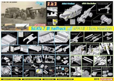 Dragon 6918 Sd.Kfz.7 8(t) Halftrack + s.FH.18 Howitzer 1/35