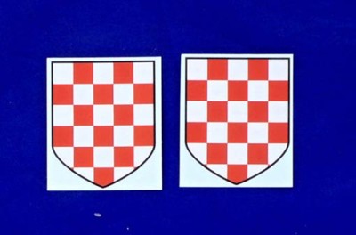 Kora Model HD1008 Decal Croatian Army Insignia (1935, 1943) декаль 1/1