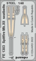 Eduard FE1303 Spitfire Mk.XII seatbelts STEEL (AIR) 1/48