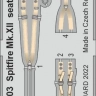 Eduard FE1303 Spitfire Mk.XII seatbelts STEEL (AIR) 1/48