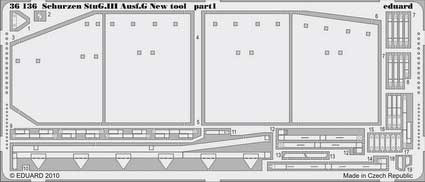 Eduard 36136 Schurzen StuG.III Ausf.G New tool