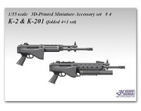 J-Shape Works JS35A004 Korea K-2 & K-201 folded assault rifle 1:35