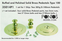 Pontos model 35014P1 Buffed and Polished Solid Brass Pedestals Type 100 1/350