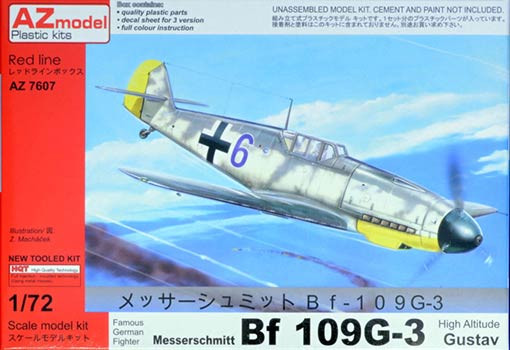 Az Model 76007 Messerschmitt Bf 109G-3 Gustav (3x camo) 1/72