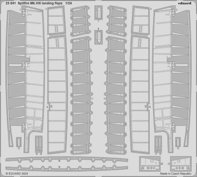 Eduard 23041 SET Spitfire Mk.VIII landing flaps (AIRF) 1/24