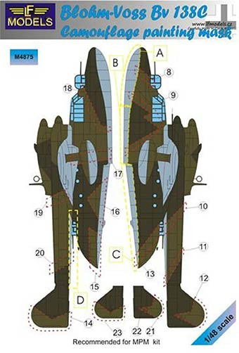 Lf Model M4875 Mask BV-138C Camouflage painting (MPM) 1/48