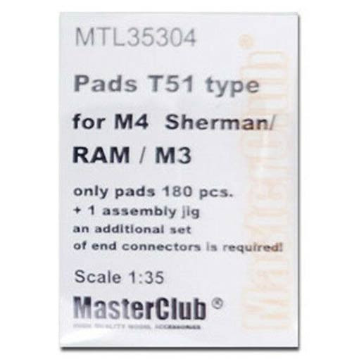 Master Club MTL-35304 Pads T51 type for M4 Sherman/M3/RAM 1/35