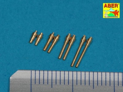Aber A72005 Set of 8 turned cal .50 (12,7mm) U.S. Browning M2 barrels for Republic P-47D Thunderbolt 1/72