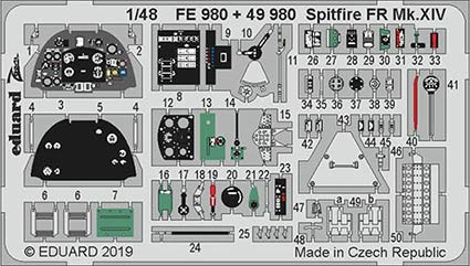 Eduard FE980 1/48 Spitfire FR Mk.XIV (AIRF)