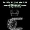 Sbs Model 3D009 Sd.Kfz.251 Early Patt.tracks+sprocket polig. 1/35