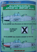Kora Model C7272 Arado Ar-96B/MG Bulgarian Eagles (HELL) 1/72