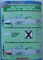 Kora Model C7272 Arado Ar-96B/MG Bulgarian Eagles (HELL) 1/72