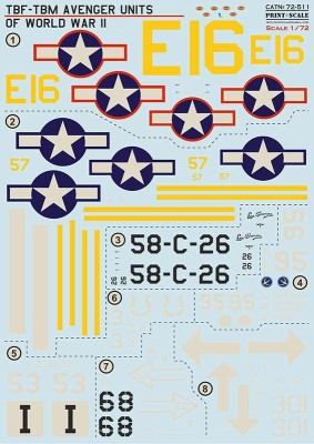Print Scale 72511 Grumman TBF-TBM Avenger Units of World War II 1/72