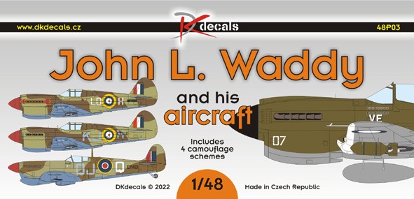 Dk Decals 48P03 John L. Waddy and his aircraft (4x camo) 1/48