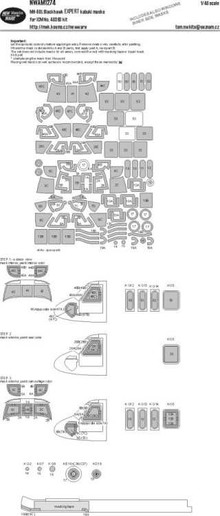 New Ware NWA-M1274 MH-60L Blackhawk EXPERT (ICM 48360) 1/48
