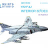 Quinta Studio QD72032 F-4J (для модели Academy) 3D Декаль интерьера кабины 1/72
