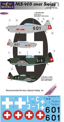 Lf Model C32102 Decals MS 406 over Swiss (SP.HOB.) 1/32