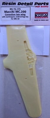 Kora Model DS72175 Macchi MC.200 Correction late wing (AML) 1/72