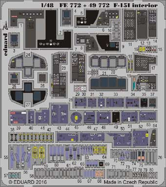 Eduard FE772 F-15I interior 1/48