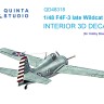 Quinta studio QD48318 F4F-3 late (Hobby Boss) 3D Декаль интерьера кабины 1/48