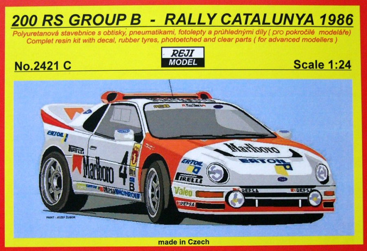 Reji Model 2421C Ford RS 200 'Marlboro' 1986 Rally Catalunya 1/24